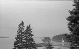 ohne Titel. (Blick auf vorgelagerte Inseln von der Küste von Maine).