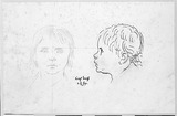 Vorschaubild von Fritz Wolff im Alter von zweidreiviertel Jahren, en face und im Profil nach links.
