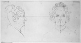Vorschaubild von Bildnis der Mutter der Hironima Scholz, im Profil nach rechts und en face.
