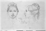 Vorschaubild von Adèle Coué, en face und im Profil nach links. (wie Schadow 1016 a und 1016 c)