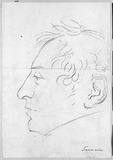 Bildnis des André-Jaques Garnerin, im Profil nach links (Der Luftschiffer Garnerin).