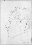 Vorschaubild von Bildnis des André-Jaques Garnerin, im Profil nach links (Der Luftschiffer Garnerin).
