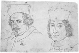 Die Kardinäle Albizzi und Francesco Albano, Brustbildnisse nach links.