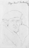 Bildnis des John More. (Der Vater des Thomas Morus. Nach Holbein dem Jüngeren.)