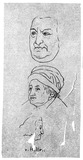 Vorschaubild von Drei männliche Physiognomiestudien.
