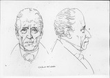 Ferdinand Joseph Graf Harrach, Büste en face und im Profil nach rechts.