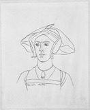 Lady Mentas. (Nach Hans Holbein dem Jüngeren).
