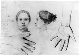 Vorschaubild von Anna Elsner mit 10 Jahren (vgl. Schadow 853 a und 1044), Studien der rechten und der linken Hand.
verso: Proportionen eines 13jährigen Knaben.