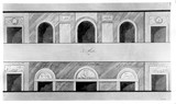 Vorschaubild von Entwurf zur Ostfassade (Seefassade) des Marmorpalais in Potsdam.