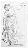 Vorschaubild von Stehende junge Frau, einen Schuh über den Fuß ziehend. (Zu den Studien der Schauspielerin Henriette Händel-Schütz (u.a. verehel. Meyer) geh. Schadow 124 und 129.)