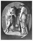 Vorschaubild von Jüngling und Frau am Brunnen.
