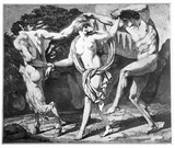 Vorschaubild von Bacchantische Szene, Nymphe mit tanzendem Satyr und Pan.