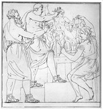 Vorschaubild von Ausdruck der Leidenschaft (Die Kunst des Altertums in ihren Hauptepochen). Studie für dritte Reliefsskizze (am Wohnhaus Schadows in Berlin).