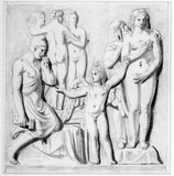 Vorschaubild von Pygmalion. Vor seinem Bildwerk(?), Vorstudie zu einem Relief am Schadow-Haus.