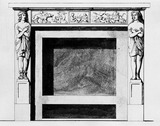 Vorschaubild von Kamin-Entwurf mit seitlichen Karyatiden, für das Marmorpalais in Potsdam.