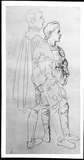 Vorschaubild von Zwei stehende Jünglinge im Kostüm der Reformationszeit.