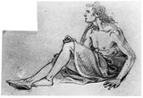 Vorschaubild von Auf dem Boden sitzender halbnackter Jüngling. (Studie für die Zeichnung "Sokrates im Gefängnis" 1800.)
