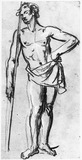 Vorschaubild von Stehender Jüngling mit Stab.