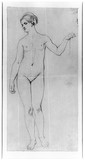 Vorschaubild von Stehender weiblicher Akt, von vorn.