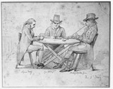 Vorschaubild von Die Kartenspieler Friedrich Benjamin Wolff, Johann Andreas Schlegel und Rudolf Schadow.