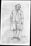 Vorschaubild von Lesender Lehrer des Joachimsthalschen Gymnasium (in Templin) in ganzer Figur.
verso: J. H. L. Meierotto, ganzfigurig, en face und schreitende Figuren.