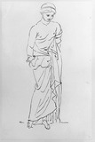 Vorschaubild von Stehende (Venus) Figur mit langem Umhang, nach einer Antike.