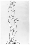 Vorschaubild von Statue des Idolino. Rechte Seitenansicht des Bildwerkes.