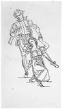 Vorschaubild von Tänzerin, vor ihrem Partner kniend, der ihre Hände hält. (vermutlich in Erinnerung an das Tänzerpaar Salvatore und Maria Viganó).