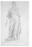 Vorschaubild von Weibliche Gewandfigur (Erato), nach einer antiken Statue.
