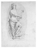 Vorschaubild von Apollo auf der Lyra spielend, nach einem antiken Relief.