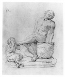 Vorschaubild von Kleiner Satyr, einem Silen einen Dorn aus dem Fuß saugend, nach einer antiken Gruppe.