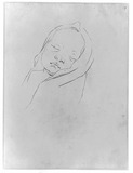 Kopf eines schlafenden Säuglings, en face (vermutlich Ridolfo Schadow).