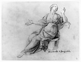 Vorschaubild von Weibliche Sitzstatue in klagender Gebärde (Ariadne?).