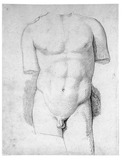 Vorschaubild von Angelehnter stehender Satyr, nach einer antiken Statue (Praxiteles: Jünglingsstatue mit Flöte).