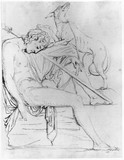 Vorschaubild von Schlafender Jüngling (Endymion) mit Hund, nach einem antiken Relief.