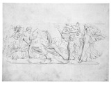 Vorschaubild von Diana (Luna) eilt zum schlafenden Endymion, nach einem antiken Sarkophagrelief.