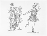 Das Tänzerpaar Salvatore und Maria Viganò, daneben der Tänzer allein tanzend.