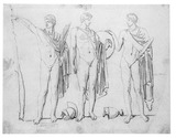 Vorschaubild von Drei Jünglinge, nach einem antiken Relief.