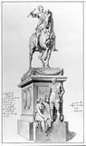 Vorschaubild von Das Reiterdenkmal Gustav Adolphs von Schweden in Stockholm. Vorderansicht.