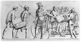 Vorschaubild von Alexander und Homer (Dichtkunst). Entwurf für ein Supraporten-Relief (im gelben Säulensaal des Berliner Schlosses 1788/89, zusammen mit anderen Darstellungen aus der Geschichte Alexanders).