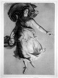 Vorschaubild von Schwebende Muse mit (komischer) Maske (Thalia).