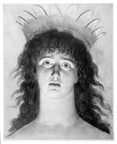 Vorschaubild von Kopf der schwebenden Muse mit Krone (Melpomene).