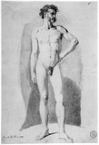 Vorschaubild von Stehender Männerakt, von vorn.