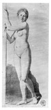 Vorschaubild von Weiblicher Akt mit langem Stab.