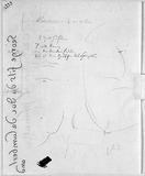 Vorschaubild von Skizze des rechten Oberarmes zur Sitzfigur des Prinzen Georg von Cumberland.
verso: Rückenansicht des Körpers und Armstudie.