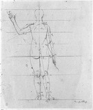 Vorschaubild von Rücken des Uhrmachers Uthoff, Proportionsstudie.