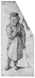 Alter Mann mit großem Zylinderhut und Peitsche. (Gleiches Modell wie Schadow 88  und 89.)