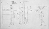 Vorschaubild von Proportionen des siebenjährigen Carl Friedrich Zobel, in Vorder-, Seiten-, Rückenansicht und in Ponderation.