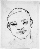 Vorschaubild von Kopf eines Mongolen mit Lippenbart und runder Mütze.