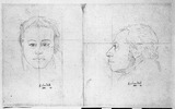 Vorschaubild von Bildnis Simon Veit en face und im Profil nach links.